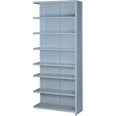 Lyon - 8 Shelf, 1,300 Lb. Capacity, Closed Shelving Add-On Unit - 36 Inch Wide x 12 Inch Deep x 84 Inch High, Gray - Apex Tool & Supply
