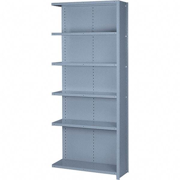 Lyon - 6 Shelf, 900 Lb. Capacity, Closed Shelving Add-On Unit - 36 Inch Wide x 18 Inch Deep x 84 Inch High, Gray - Apex Tool & Supply