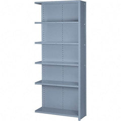 Lyon - 6 Shelf, 900 Lb. Capacity, Closed Shelving Add-On Unit - 36 Inch Wide x 12 Inch Deep x 84 Inch High, Gray - Apex Tool & Supply