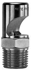 Bete Fog Nozzle - 1/2" Pipe, 145° Spray Angle, Grade 303 Stainless Steel, Extra Wide Fan Nozzle - Male Connection, 16.6 Gal per min at 100 psi, 1/4" Orifice Diam - Apex Tool & Supply