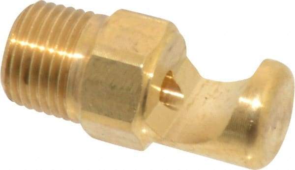Bete Fog Nozzle - 1/8" Pipe, 145° Spray Angle, Brass, Extra Wide Fan Nozzle - Male Connection, 4.74 Gal per min at 100 psi, 0.129" Orifice Diam - Apex Tool & Supply
