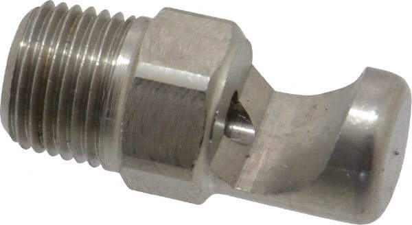 Bete Fog Nozzle - 1/8" Pipe, 145° Spray Angle, Grade 303 Stainless Steel, Extra Wide Fan Nozzle - Male Connection, 4.74 Gal per min at 100 psi, 0.129" Orifice Diam - Apex Tool & Supply