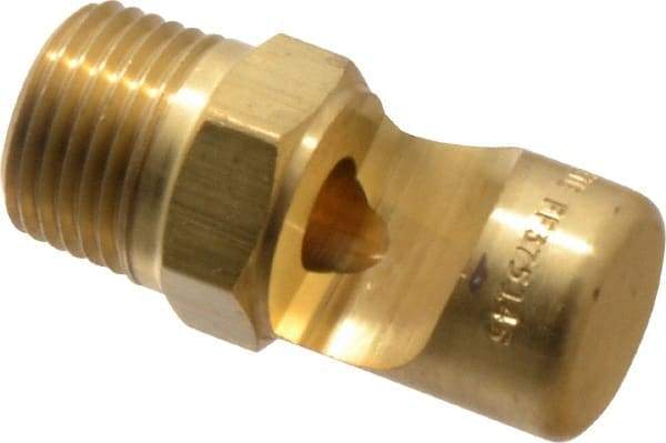 Bete Fog Nozzle - 1/2" Pipe, 145° Spray Angle, Brass, Extra Wide Fan Nozzle - Male Connection, 37.9 Gal per min at 100 psi, 3/8" Orifice Diam - Apex Tool & Supply