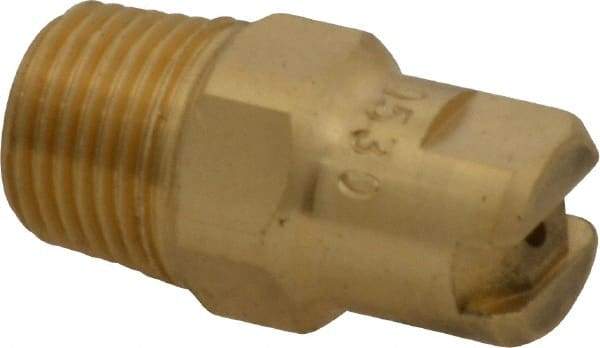 Bete Fog Nozzle - 1/8" Pipe, 30° Spray Angle, Brass, Standard Fan Nozzle - Male Connection, 0.79 Gal per min at 100 psi, 0.057" Orifice Diam - Apex Tool & Supply