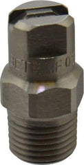 Bete Fog Nozzle - 1/8" Pipe, 90° Spray Angle, Grade 303 Stainless Steel, Standard Fan Nozzle - Male Connection, 0.79 Gal per min at 100 psi, 0.057" Orifice Diam - Apex Tool & Supply