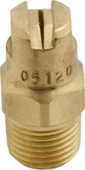Bete Fog Nozzle - 1/8" Pipe, 120° Spray Angle, Brass, Standard Fan Nozzle - Male Connection, 0.79 Gal per min at 100 psi, 0.057" Orifice Diam - Apex Tool & Supply