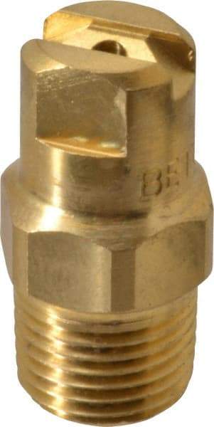 Bete Fog Nozzle - 1/8" Pipe, 30° Spray Angle, Brass, Standard Fan Nozzle - Male Connection, 1.26 Gal per min at 100 psi, 0.072" Orifice Diam - Apex Tool & Supply