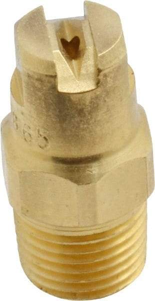 Bete Fog Nozzle - 1/8" Pipe, 65° Spray Angle, Brass, Standard Fan Nozzle - Male Connection, 1.26 Gal per min at 100 psi, 0.072" Orifice Diam - Apex Tool & Supply