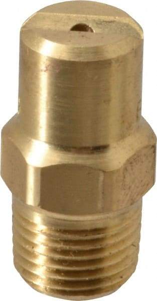 Bete Fog Nozzle - 1/8" Pipe, 30° Spray Angle, Brass, Standard Fan Nozzle - Male Connection, 1.58 Gal per min at 100 psi, 0.08" Orifice Diam - Apex Tool & Supply