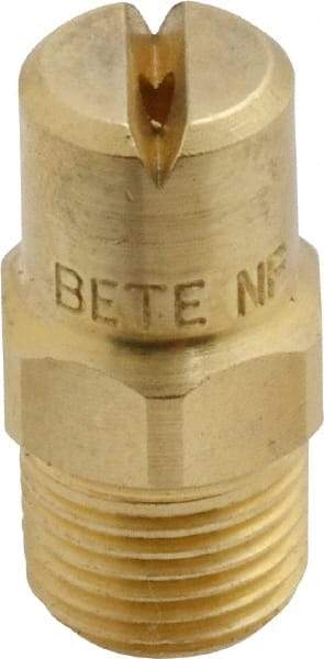 Bete Fog Nozzle - 1/8" Pipe, 90° Spray Angle, Brass, Standard Fan Nozzle - Male Connection, 1.58 Gal per min at 100 psi, 0.08" Orifice Diam - Apex Tool & Supply