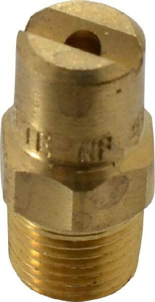 Bete Fog Nozzle - 1/8" Pipe, 30° Spray Angle, Brass, Standard Fan Nozzle - Male Connection, 3.16 Gal per min at 100 psi, 0.109" Orifice Diam - Apex Tool & Supply