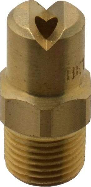 Bete Fog Nozzle - 1/8" Pipe, 65° Spray Angle, Brass, Standard Fan Nozzle - Male Connection, 4.74 Gal per min at 100 psi, 0.141" Orifice Diam - Apex Tool & Supply