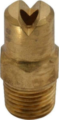 Bete Fog Nozzle - 1/8" Pipe, 30° Spray Angle, Brass, Standard Fan Nozzle - Male Connection, 6.32 Gal per min at 100 psi, 5/32" Orifice Diam - Apex Tool & Supply