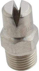Bete Fog Nozzle - 1/8" Pipe, 120° Spray Angle, Grade 303 Stainless Steel, Standard Fan Nozzle - Male Connection, 6.32 Gal per min at 100 psi, 5/32" Orifice Diam - Apex Tool & Supply