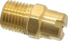 Bete Fog Nozzle - 1/4" Pipe, 30° Spray Angle, Brass, Standard Fan Nozzle - Male Connection, 0.79 Gal per min at 100 psi, 0.057" Orifice Diam - Apex Tool & Supply