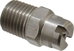 Bete Fog Nozzle - 1/4" Pipe, 30° Spray Angle, Grade 303 Stainless Steel, Standard Fan Nozzle - Male Connection, 0.79 Gal per min at 100 psi, 0.057" Orifice Diam - Apex Tool & Supply