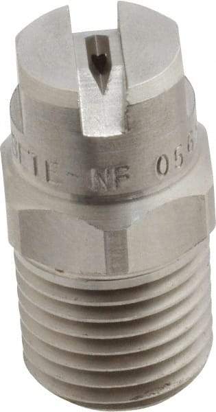 Bete Fog Nozzle - 1/4" Pipe, 65° Spray Angle, Grade 303 Stainless Steel, Standard Fan Nozzle - Male Connection, 0.79 Gal per min at 100 psi, 0.057" Orifice Diam - Apex Tool & Supply