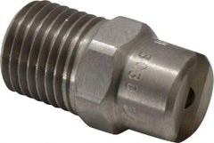 Bete Fog Nozzle - 1/4" Pipe, 30° Spray Angle, Grade 303 Stainless Steel, Standard Fan Nozzle - Male Connection, 4.74 Gal per min at 100 psi, 0.141" Orifice Diam - Apex Tool & Supply