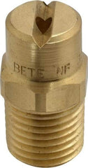Bete Fog Nozzle - 1/4" Pipe, 65° Spray Angle, Brass, Standard Fan Nozzle - Male Connection, 4.74 Gal per min at 100 psi, 0.141" Orifice Diam - Apex Tool & Supply