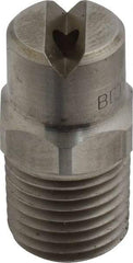Bete Fog Nozzle - 1/4" Pipe, 65° Spray Angle, Grade 303 Stainless Steel, Standard Fan Nozzle - Male Connection, 4.74 Gal per min at 100 psi, 0.141" Orifice Diam - Apex Tool & Supply