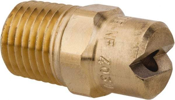 Bete Fog Nozzle - 1/4" Pipe, 30° Spray Angle, Brass, Standard Fan Nozzle - Male Connection, 6.32 Gal per min at 100 psi, 5/32" Orifice Diam - Apex Tool & Supply