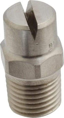 Bete Fog Nozzle - 1/4" Pipe, 120° Spray Angle, Grade 303 Stainless Steel, Standard Fan Nozzle - Male Connection, 6.32 Gal per min at 100 psi, 5/32" Orifice Diam - Apex Tool & Supply