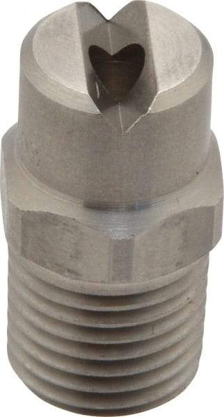 Bete Fog Nozzle - 1/4" Pipe, 65° Spray Angle, Grade 303 Stainless Steel, Standard Fan Nozzle - Male Connection, 7.91 Gal per min at 100 psi, 0.172" Orifice Diam - Apex Tool & Supply