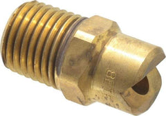 Bete Fog Nozzle - 1/4" Pipe, 30° Spray Angle, Brass, Standard Fan Nozzle - Male Connection, 11.1 Gal per min at 100 psi, 0.203" Orifice Diam - Apex Tool & Supply
