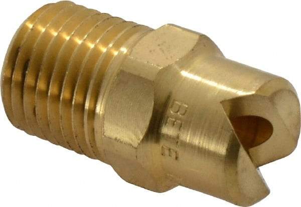 Bete Fog Nozzle - 1/4" Pipe, 65° Spray Angle, Brass, Standard Fan Nozzle - Male Connection, 11.1 Gal per min at 100 psi, 0.203" Orifice Diam - Apex Tool & Supply