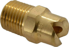 Bete Fog Nozzle - 1/4" Pipe, 65° Spray Angle, Brass, Standard Fan Nozzle - Male Connection, 11.1 Gal per min at 100 psi, 0.203" Orifice Diam - Apex Tool & Supply