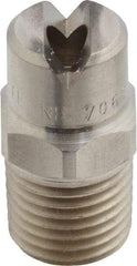 Bete Fog Nozzle - 1/4" Pipe, 65° Spray Angle, Grade 303 Stainless Steel, Standard Fan Nozzle - Male Connection, 11.1 Gal per min at 100 psi, 0.203" Orifice Diam - Apex Tool & Supply