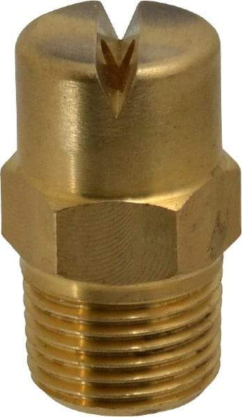 Bete Fog Nozzle - 3/8" Pipe, 90° Spray Angle, Brass, Standard Fan Nozzle - Male Connection, 6.32 Gal per min at 100 psi, 5/32" Orifice Diam - Apex Tool & Supply