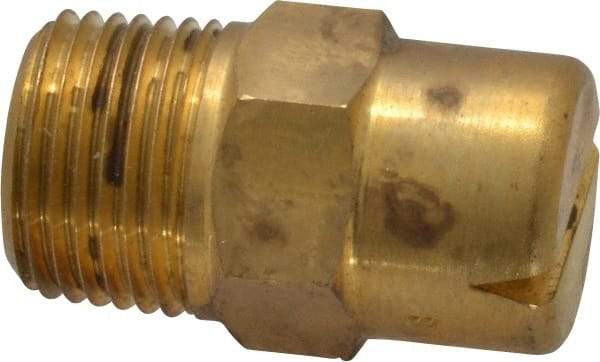 Bete Fog Nozzle - 3/8" Pipe, 120° Spray Angle, Brass, Standard Fan Nozzle - Male Connection, 6.32 Gal per min at 100 psi, 5/32" Orifice Diam - Apex Tool & Supply