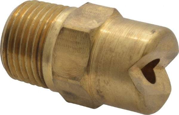 Bete Fog Nozzle - 3/8" Pipe, 30° Spray Angle, Brass, Standard Fan Nozzle - Male Connection, 11.1 Gal per min at 100 psi, 0.203" Orifice Diam - Apex Tool & Supply