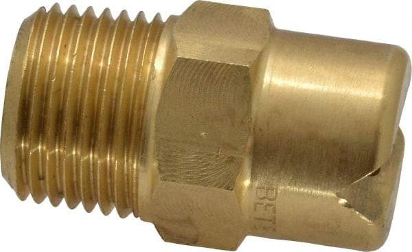 Bete Fog Nozzle - 3/8" Pipe, 65° Spray Angle, Brass, Standard Fan Nozzle - Male Connection, 11.1 Gal per min at 100 psi, 0.203" Orifice Diam - Apex Tool & Supply