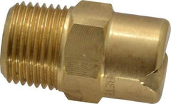 Bete Fog Nozzle - 3/8" Pipe, 65° Spray Angle, Brass, Standard Fan Nozzle - Male Connection, 11.1 Gal per min at 100 psi, 0.203" Orifice Diam - Apex Tool & Supply
