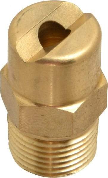 Bete Fog Nozzle - 3/8" Pipe, 30° Spray Angle, Brass, Standard Fan Nozzle - Male Connection, 15.8 Gal per min at 100 psi, 1/4" Orifice Diam - Apex Tool & Supply