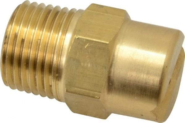 Bete Fog Nozzle - 1/2" Pipe, 30° Spray Angle, Brass, Standard Fan Nozzle - Male Connection, 9.49 Gal per min at 100 psi, 0.186" Orifice Diam - Apex Tool & Supply