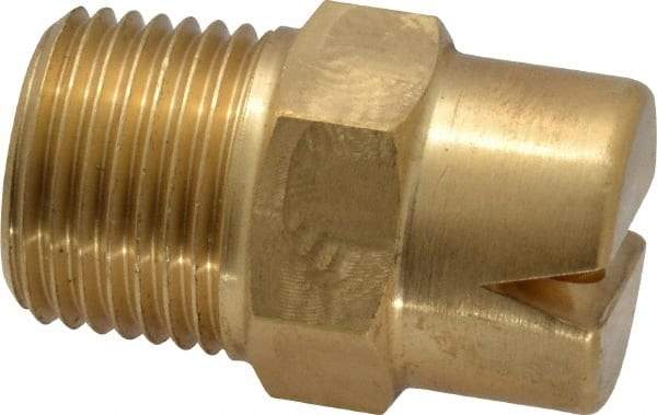 Bete Fog Nozzle - 1/2" Pipe, 120° Spray Angle, Brass, Standard Fan Nozzle - Male Connection, 15.8 Gal per min at 100 psi, 1/4" Orifice Diam - Apex Tool & Supply