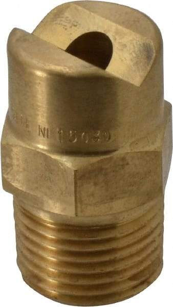 Bete Fog Nozzle - 1/2" Pipe, 30° Spray Angle, Brass, Standard Fan Nozzle - Male Connection, 23.7 Gal per min at 100 psi, 19/64" Orifice Diam - Apex Tool & Supply