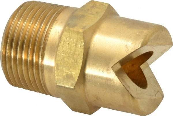 Bete Fog Nozzle - 3/4" Pipe, 30° Spray Angle, Brass, Standard Fan Nozzle - Male Connection, 63.2 Gal per min at 100 psi, 1/2" Orifice Diam - Apex Tool & Supply