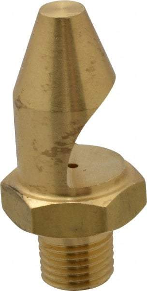 Bete Fog Nozzle - 1/4" Pipe, 50° Spray Angle, Brass, High Impact - Narrow Fan Nozzle - Male Connection, 1.58 Gal per min at 100 psi, 0.078" Orifice Diam - Apex Tool & Supply