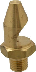Bete Fog Nozzle - 1/4" Pipe, 50° Spray Angle, Brass, High Impact - Narrow Fan Nozzle - Male Connection, 1.58 Gal per min at 100 psi, 0.078" Orifice Diam - Apex Tool & Supply