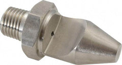 Bete Fog Nozzle - 1/4" Pipe, 50° Spray Angle, Grade 303 Stainless Steel, High Impact - Narrow Fan Nozzle - Male Connection, 1.58 Gal per min at 100 psi, 0.078" Orifice Diam - Apex Tool & Supply