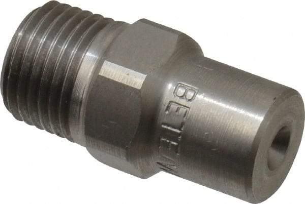 Bete Fog Nozzle - 1/8" Pipe, 60° Spray Angle, Grade 303 Stainless Steel, Full Cone Nozzle - Male Connection, 0.38 Gal per min at 100 psi, 0.043" Orifice Diam - Apex Tool & Supply