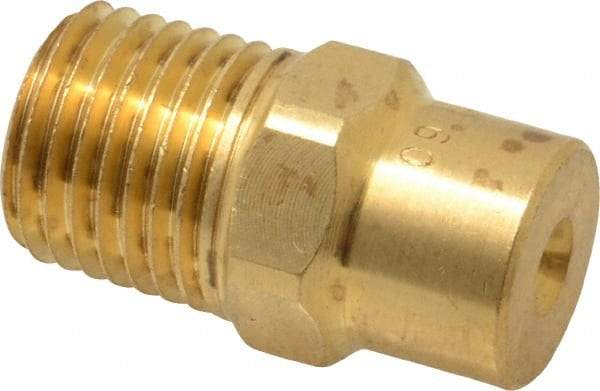 Bete Fog Nozzle - 1/4" Pipe, 60° Spray Angle, Brass, Full Cone Nozzle - Male Connection, 1.54 Gal per min at 100 psi, 0.082" Orifice Diam - Apex Tool & Supply