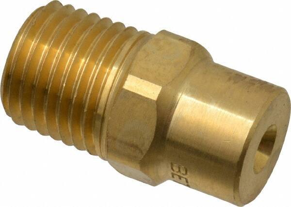 Bete Fog Nozzle - 1/4" Pipe, 60° Spray Angle, Brass, Full Cone Nozzle - Male Connection, 2.31 Gal per min at 100 psi, 0.109" Orifice Diam - Apex Tool & Supply