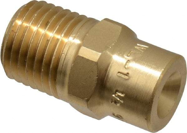 Bete Fog Nozzle - 1/4" Pipe, 90° Spray Angle, Brass, Full Cone Nozzle - Male Connection, 2.31 Gal per min at 100 psi, 0.109" Orifice Diam - Apex Tool & Supply