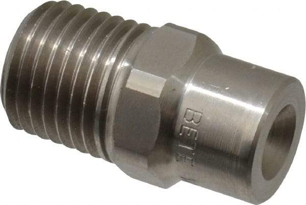 Bete Fog Nozzle - 1/4" Pipe, 90° Spray Angle, Grade 303 Stainless Steel, Full Cone Nozzle - Male Connection, 2.31 Gal per min at 100 psi, 0.109" Orifice Diam - Apex Tool & Supply