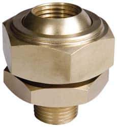 Bete Fog Nozzle - 1/2" Pipe, 40 to 70° Spray Angle, Brass, Adjustable Swivel Joint Nozzle - For Use With Bete - Nozzles Where Alignment of The Spray Direction is Required - Apex Tool & Supply